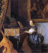 Jan Vermeer, Young Woman Seated at a Virginal